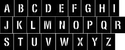 Letter Stencils - Complete Alphabet - A-Z - Capitals Only