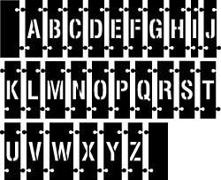 Interlocking - Letter Stencils - Complete Alphabet - A-Z - Capitals Only