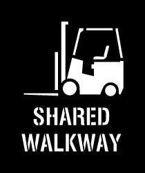 Shared Walkway Stencil (Forklift)